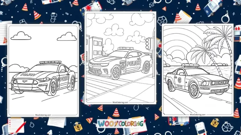 Police Car Coloring Pages Design Image