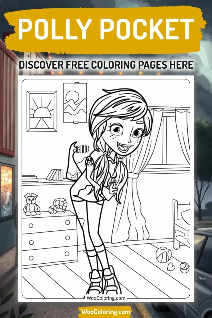 Polly Pocket coloring pages designs from movies