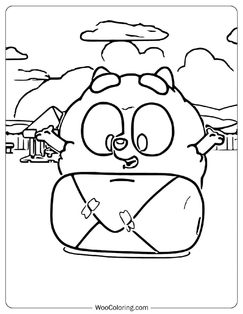 Pom Pom Being Too Cute Coloring Page