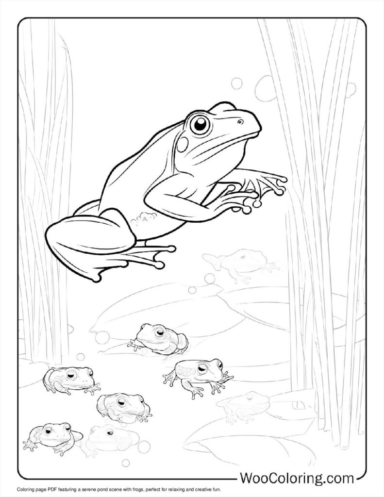100  Frog coloring pages  Free PDF To Print  - 55