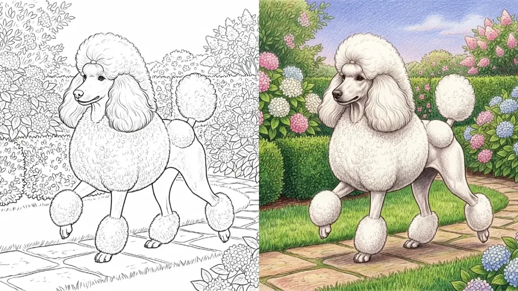 Poodle Coloring Pages
