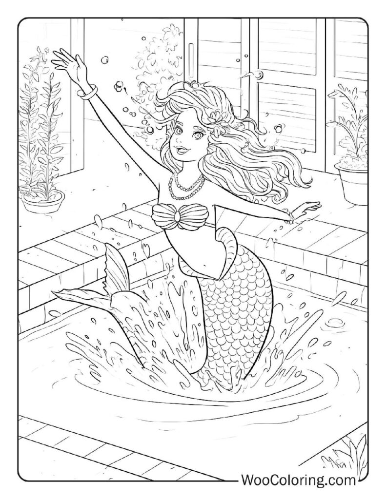 100  Mermaid coloring pages  Free PDF To Print  - 90