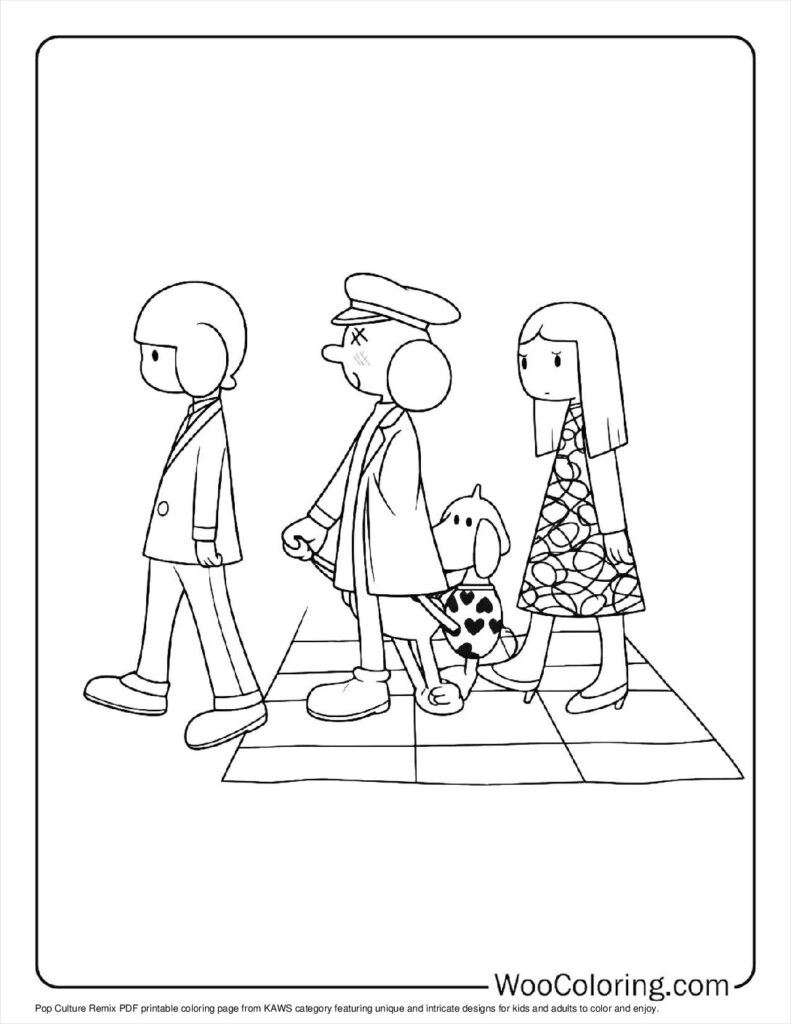 100  KAWS coloring pages  Free PDF To Print  - 45