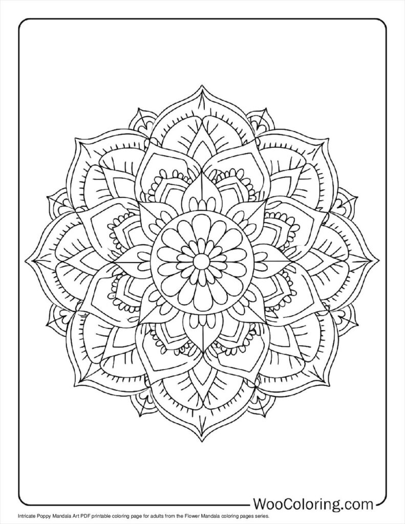 100  Flower Mandala coloring pages  Free PDF To Print  - 31