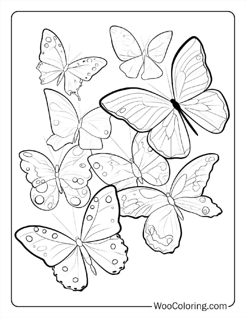 100  Butterfly coloring pages  Free PDF To Print  - 94