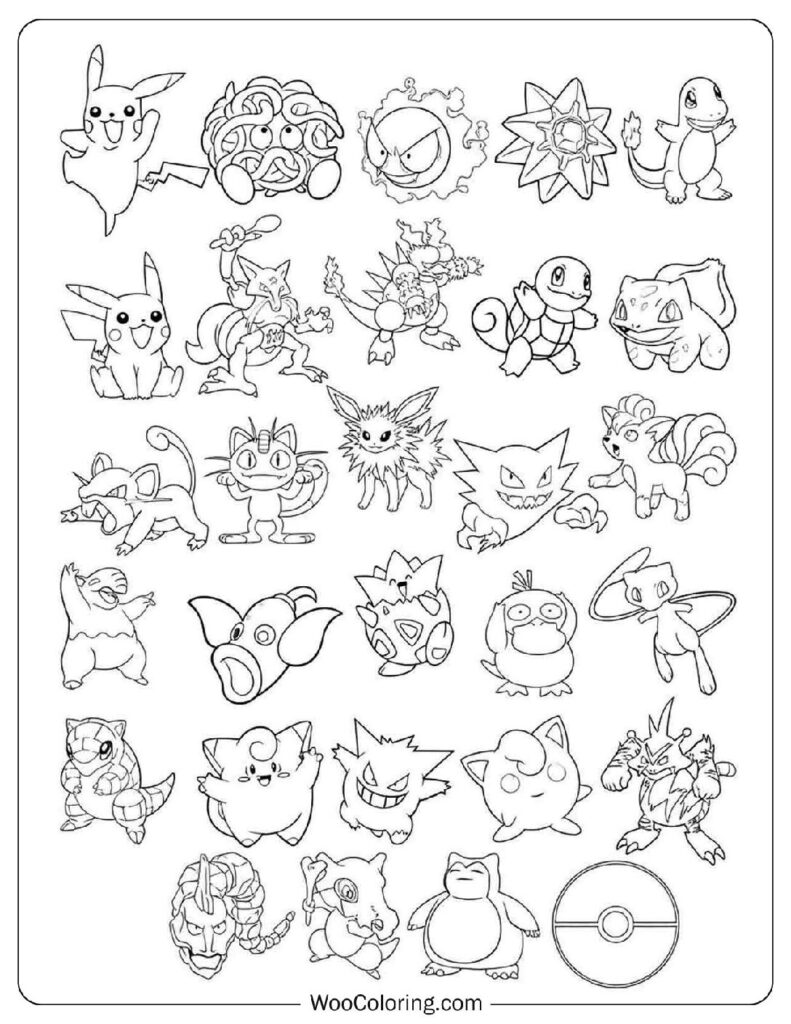 Popular Pokémon Chart With Multiple Characters
