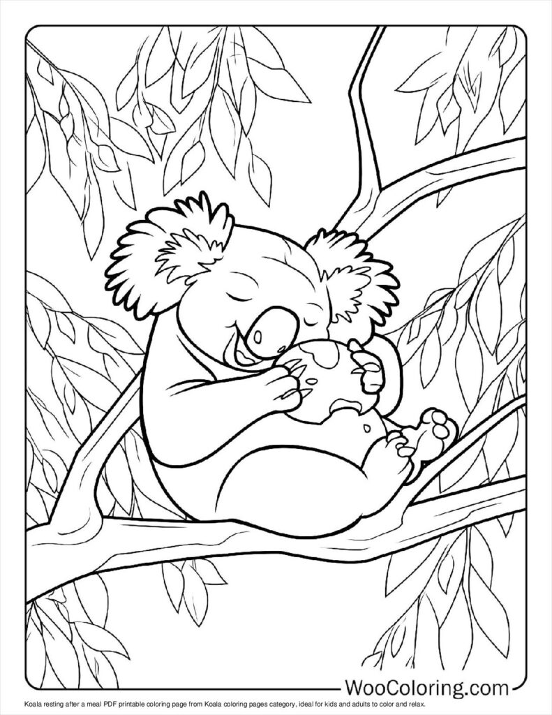 100  Koala coloring pages  Free PDF To Print  - 39