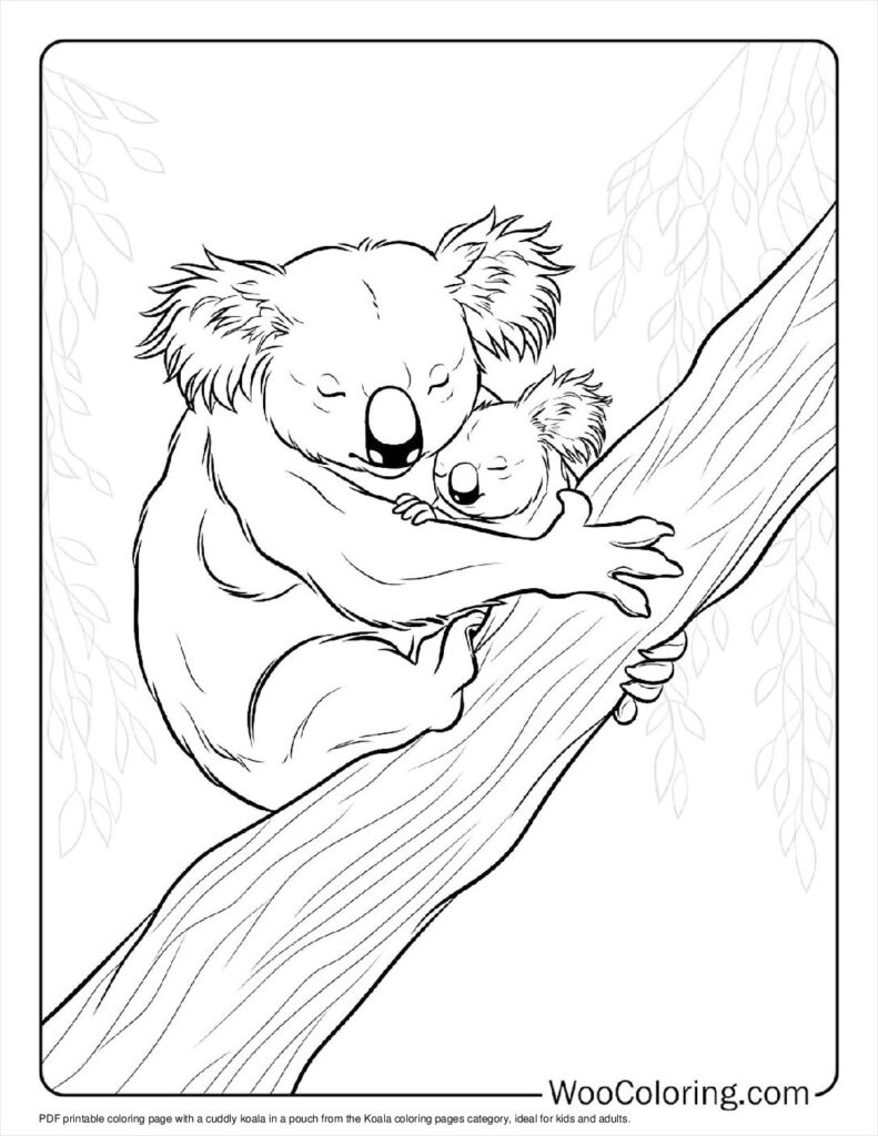 100  Koala coloring pages  Free PDF To Print  - 83