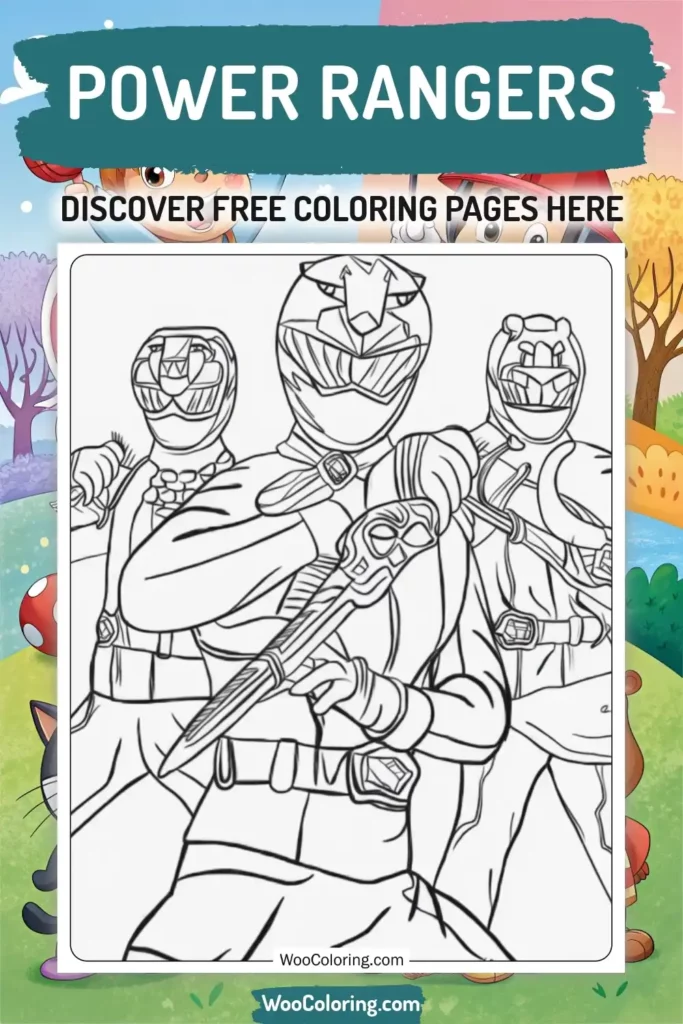 Power Rangers coloring pages designs from TV Show