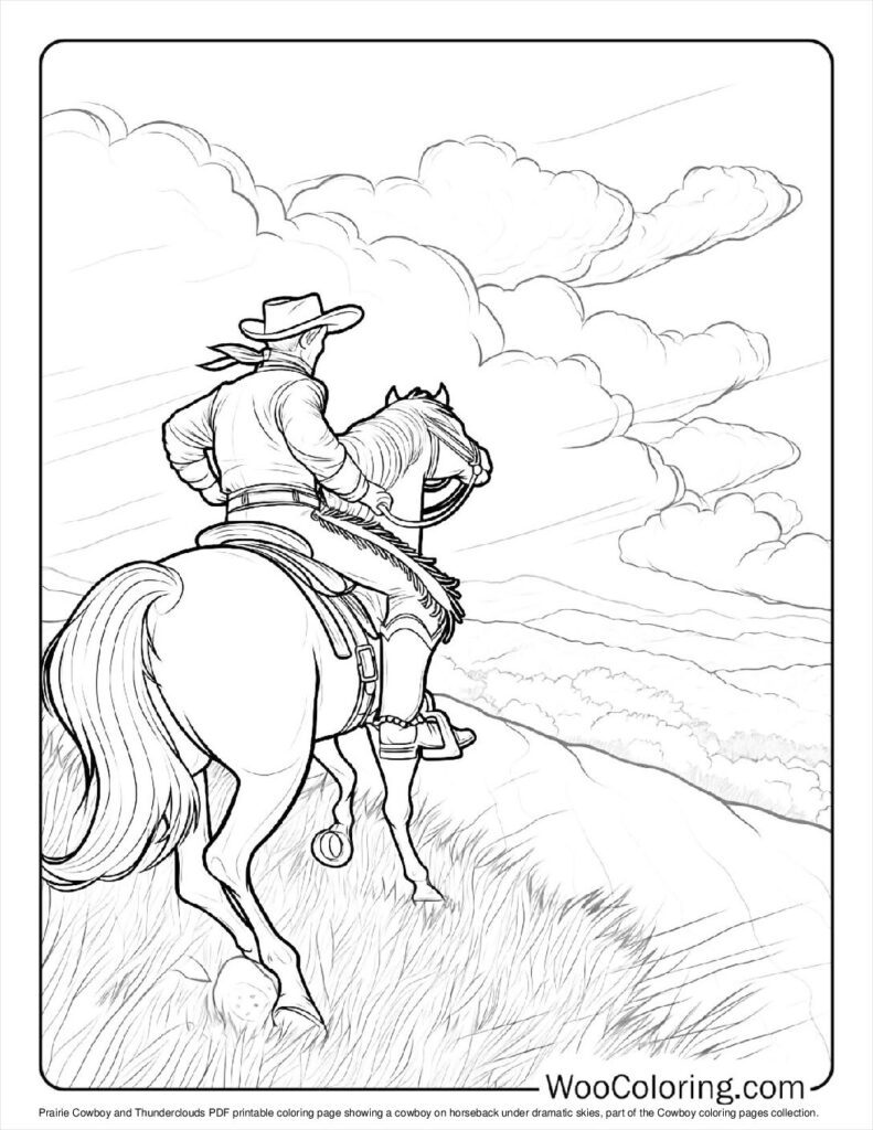 100  Cowboy coloring pages  Free PDF To Print  - 96