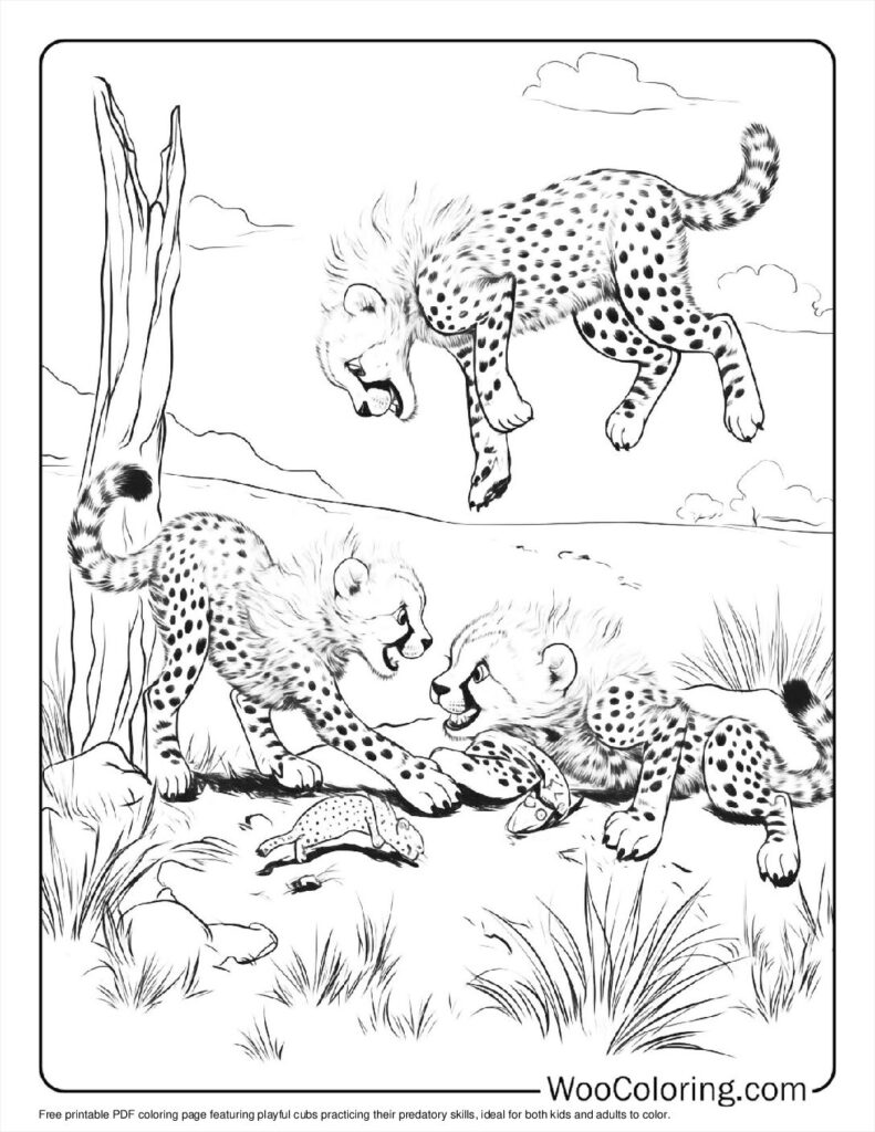 100  Cheetah coloring pages  Free PDF To Print  - 59