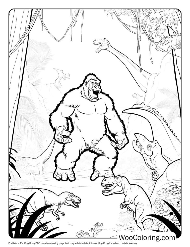 100  King Kong coloring pages  Free PDF To Print  - 13