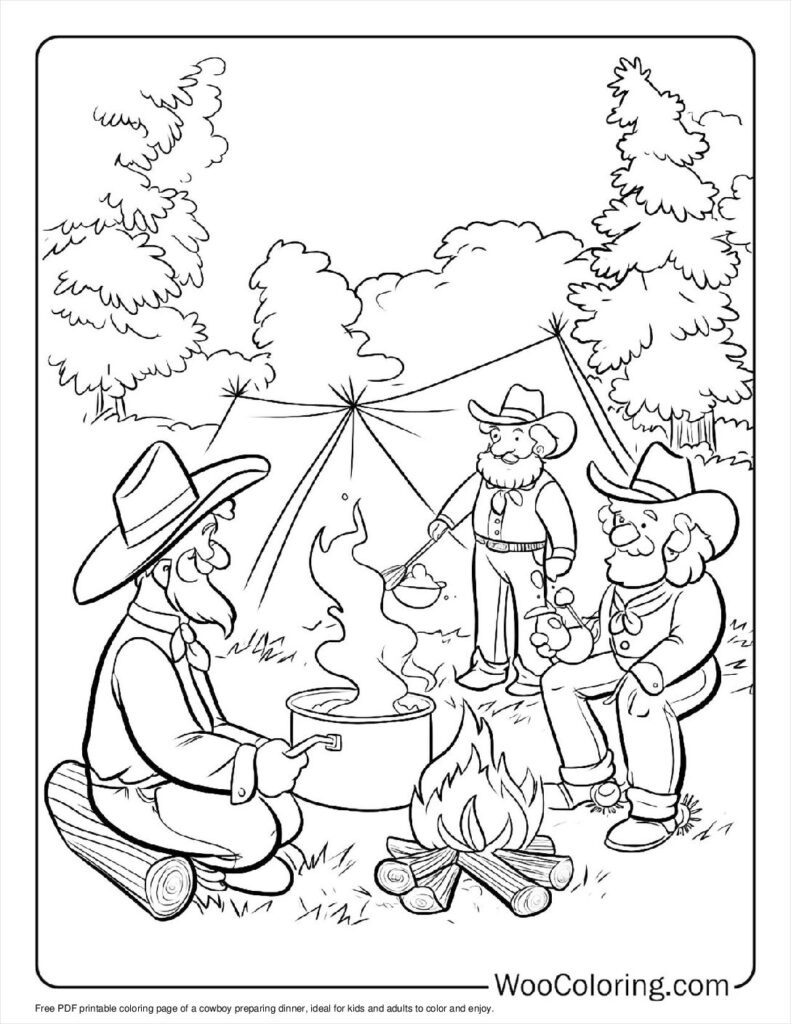 100  Cowboy coloring pages  Free PDF To Print  - 28