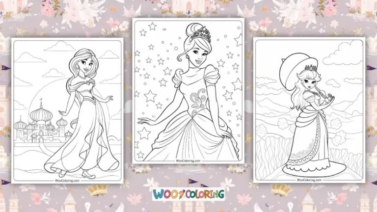Princess Coloring Pages Design Image