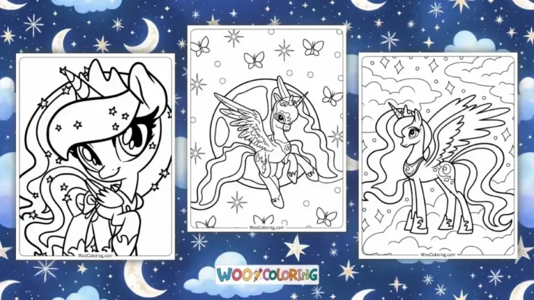 Princess Luna Coloring Pages Design Image