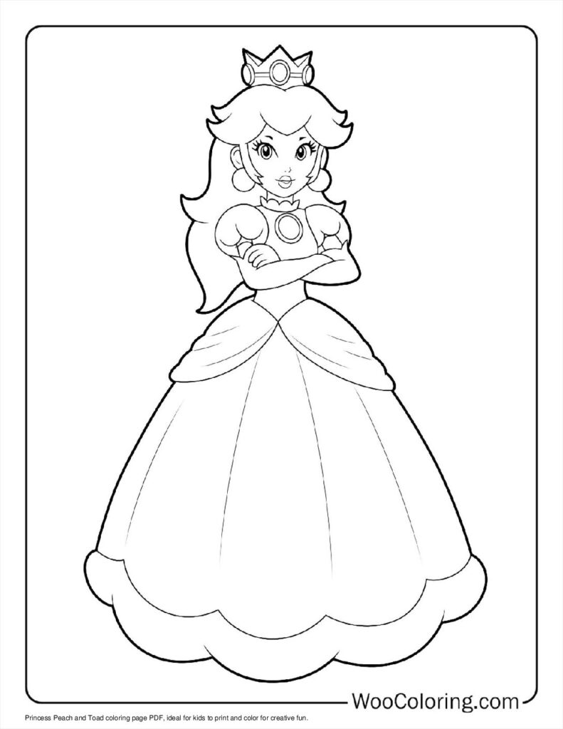 Princess Peach Pride of the Kingdom To Color