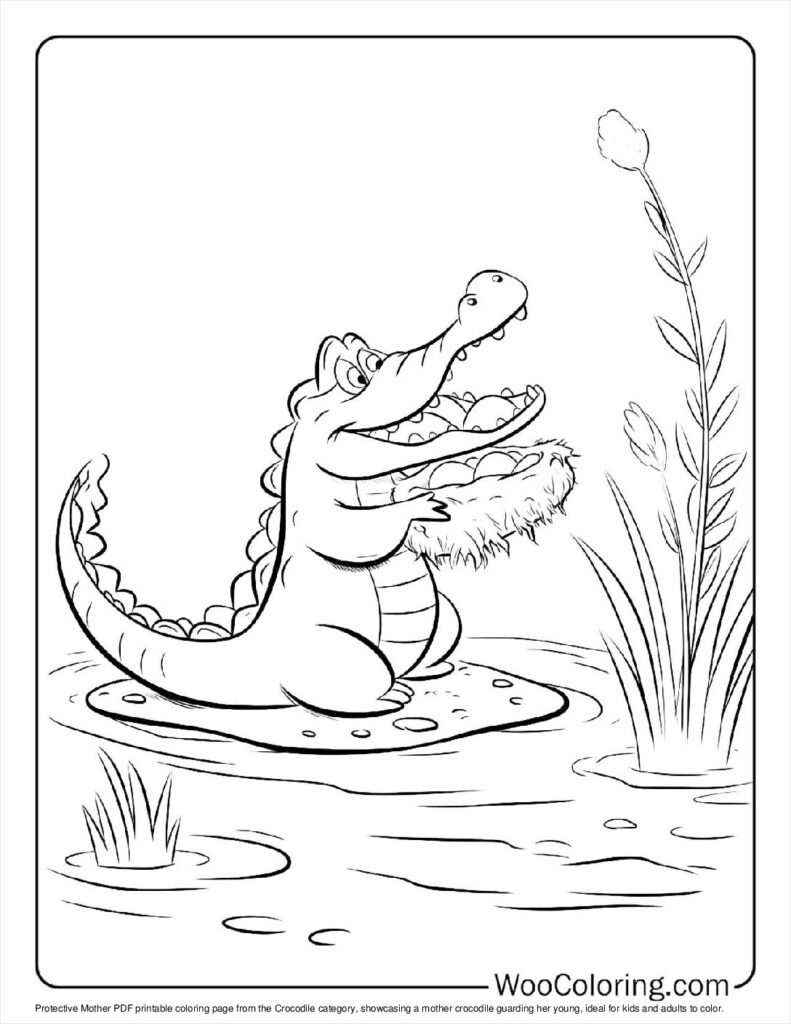 Protective Mother Coloring Page