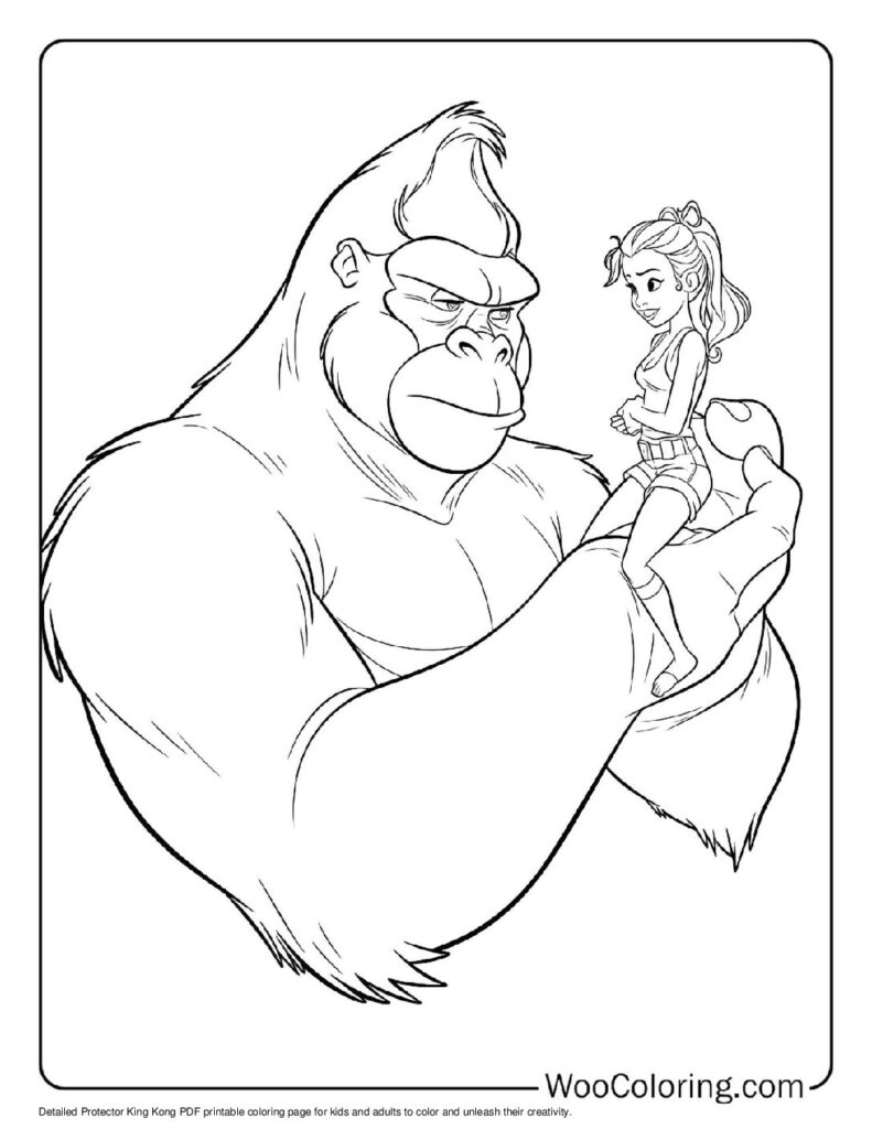 100  King Kong coloring pages  Free PDF To Print  - 60
