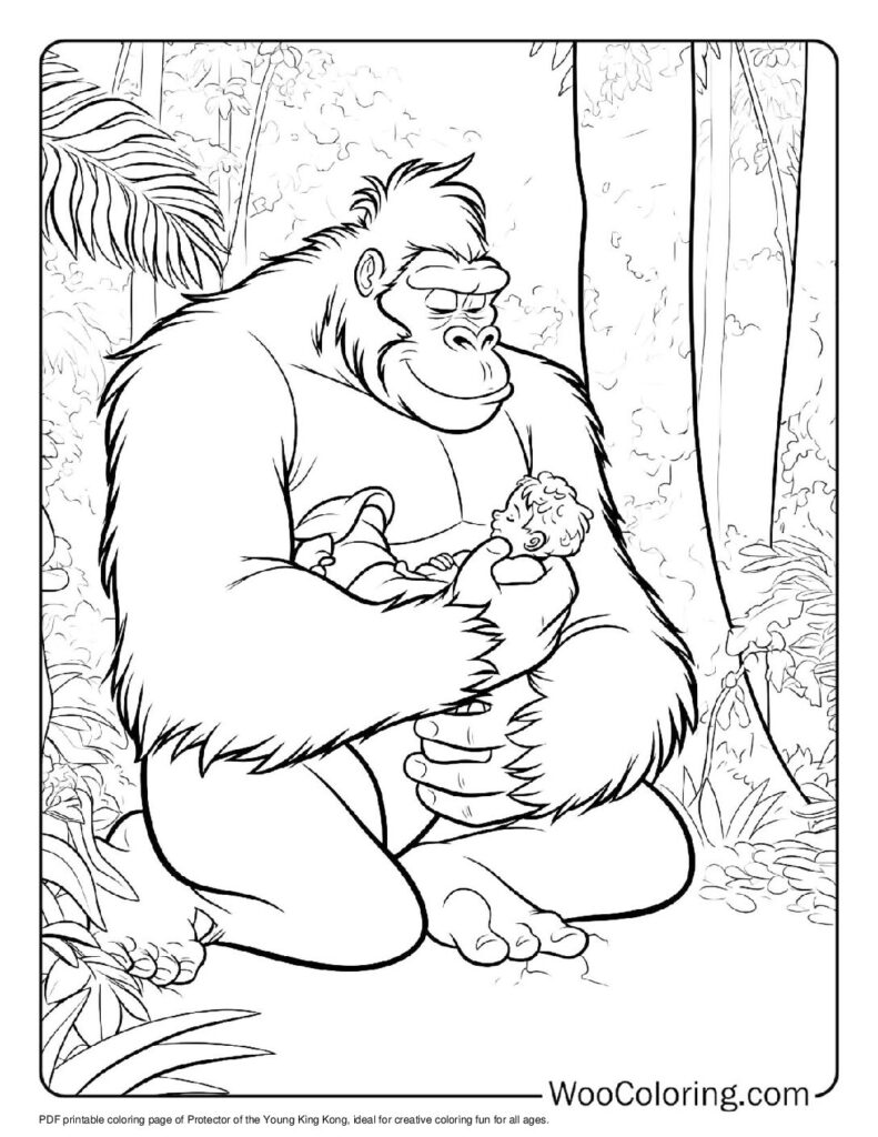 100  King Kong coloring pages  Free PDF To Print  - 97