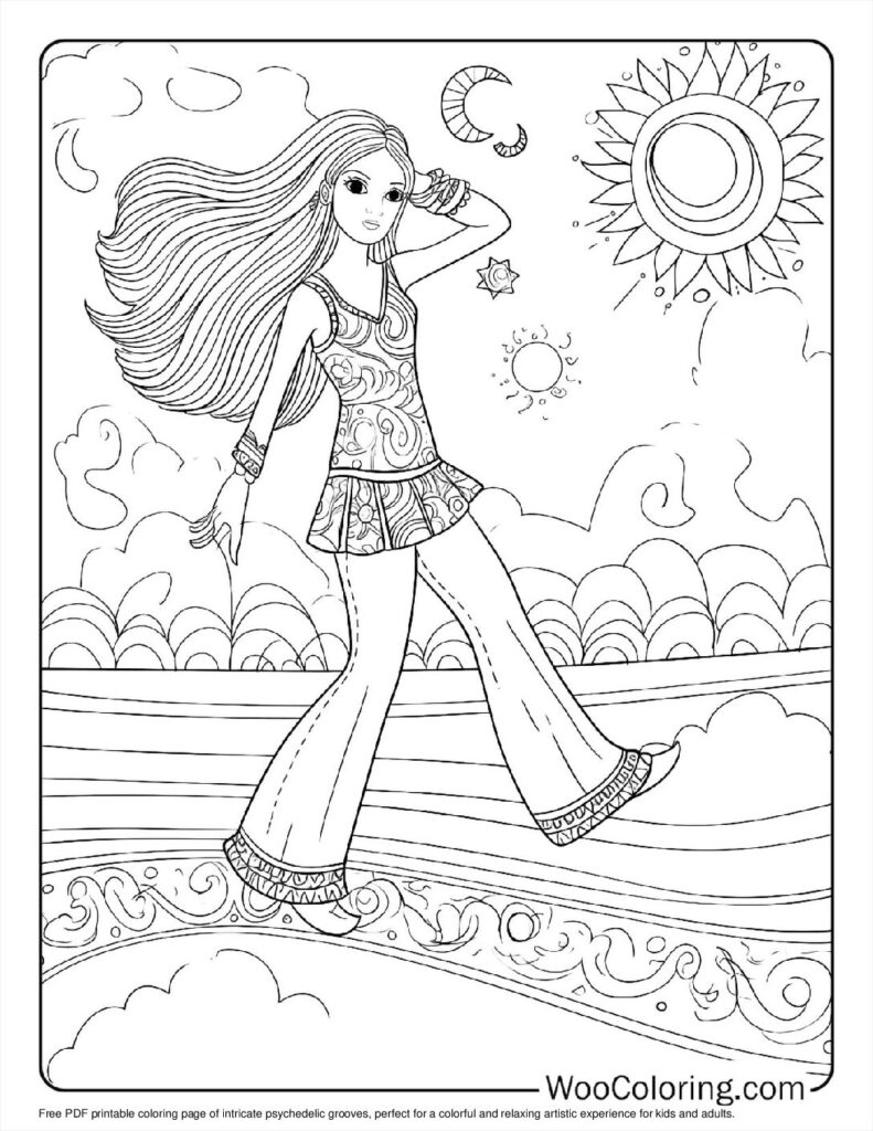 100  Hippie coloring pages  Free PDF To Print  - 88