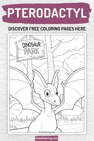 Pterodactyl coloring pages designs for kids