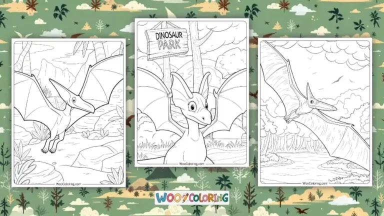 Pterodactyl Coloring Pages Design Image