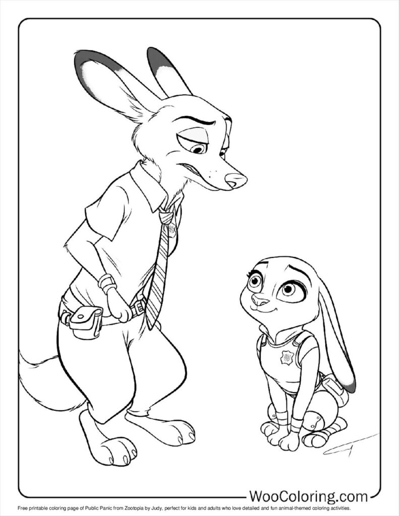 100  Zootopia coloring pages  Free PDF To Print  - 96