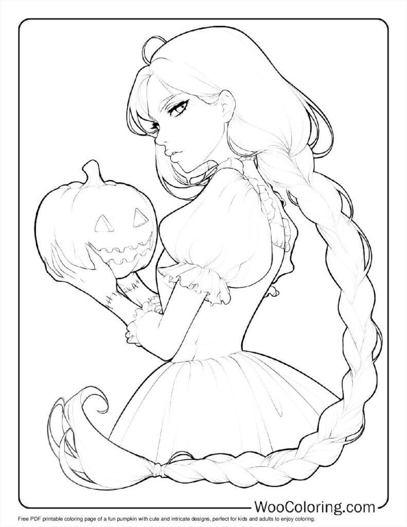 Pumpkin Fun Coloring In For Kids