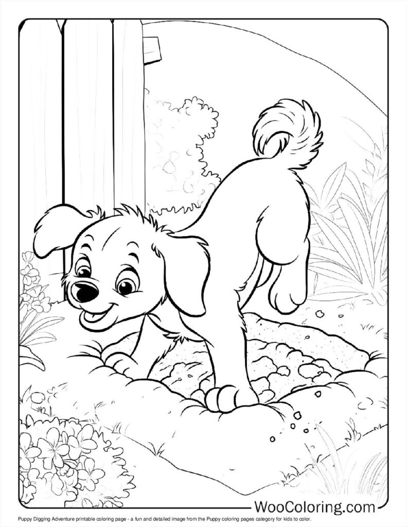 100  Puppy coloring pages  Free PDF To Print  - 29