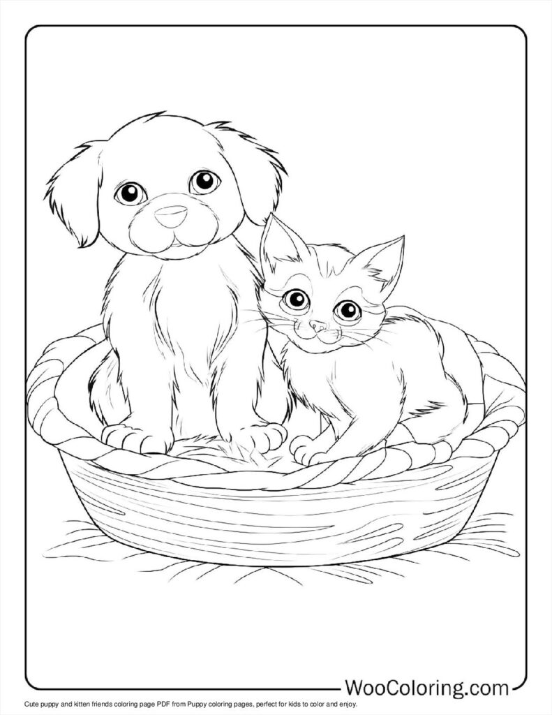 100  Puppy coloring pages  Free PDF To Print  - 90