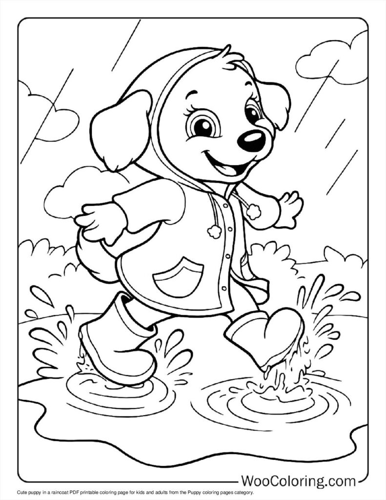 100  Puppy coloring pages  Free PDF To Print  - 91