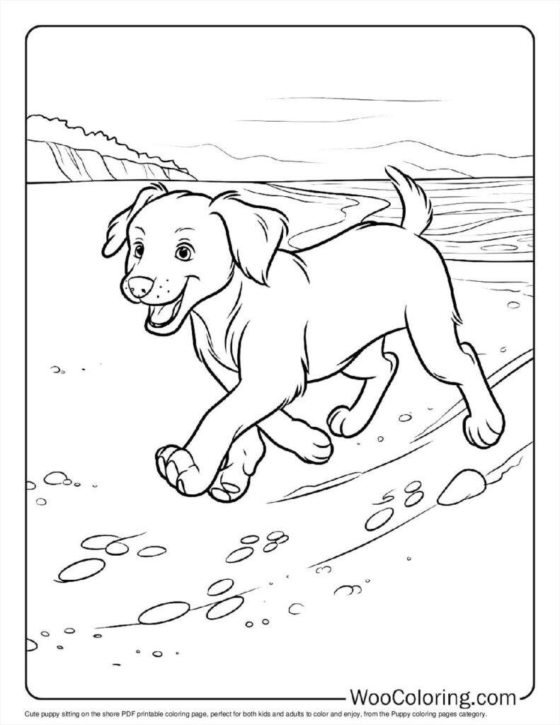 100  Puppy coloring pages  Free PDF To Print  - 90