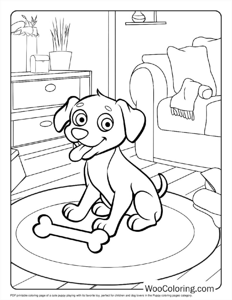 100  Puppy coloring pages  Free PDF To Print  - 78
