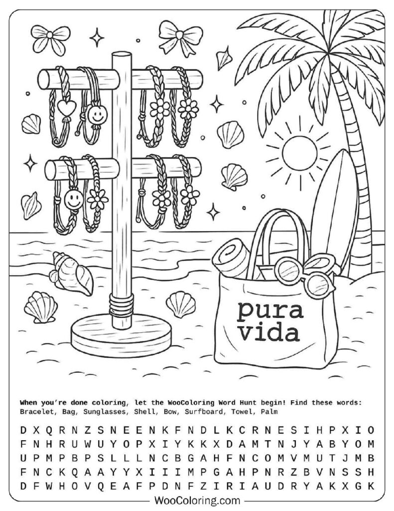 Pura Vida Preppy Bracelet Display with Beachy Charms