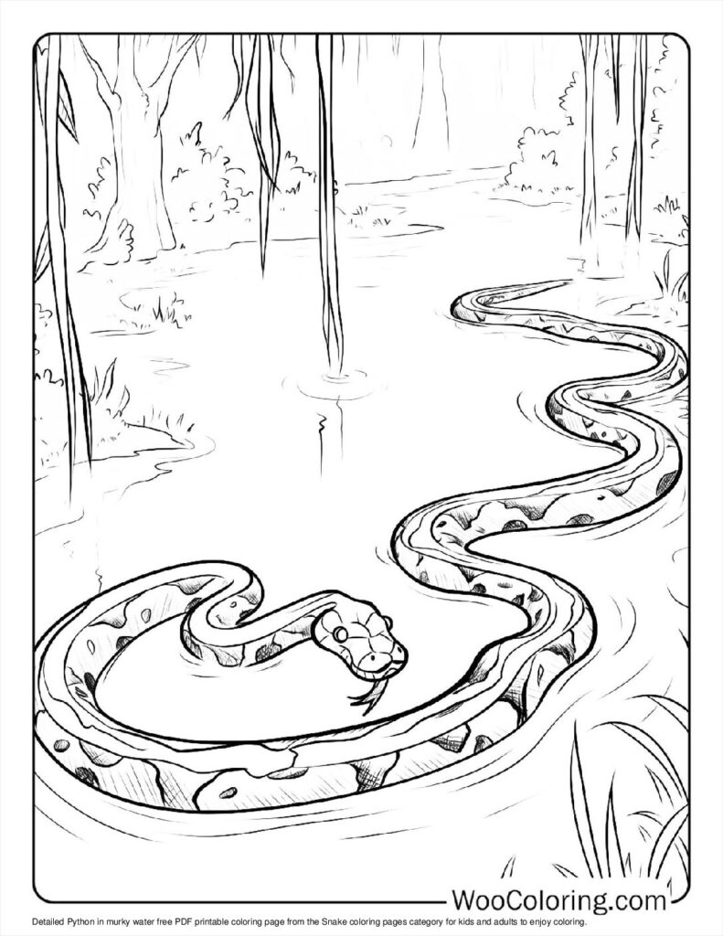 100+ Snake coloring pages (Free PDF To Print) | Woo Coloring