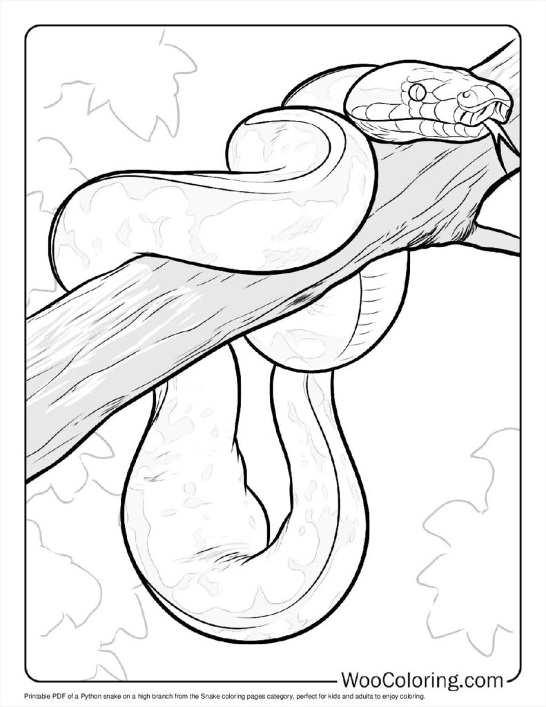 100+ Snake coloring pages (Free PDF To Print) | Woo Coloring