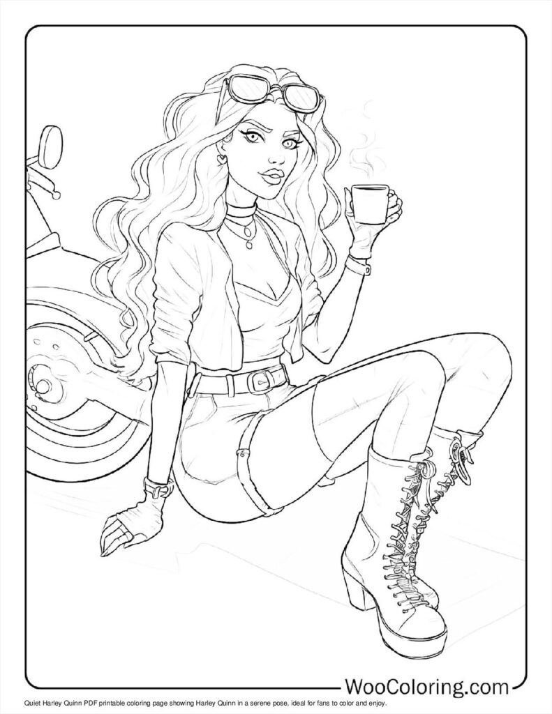 Quiet Harley Coloring Page