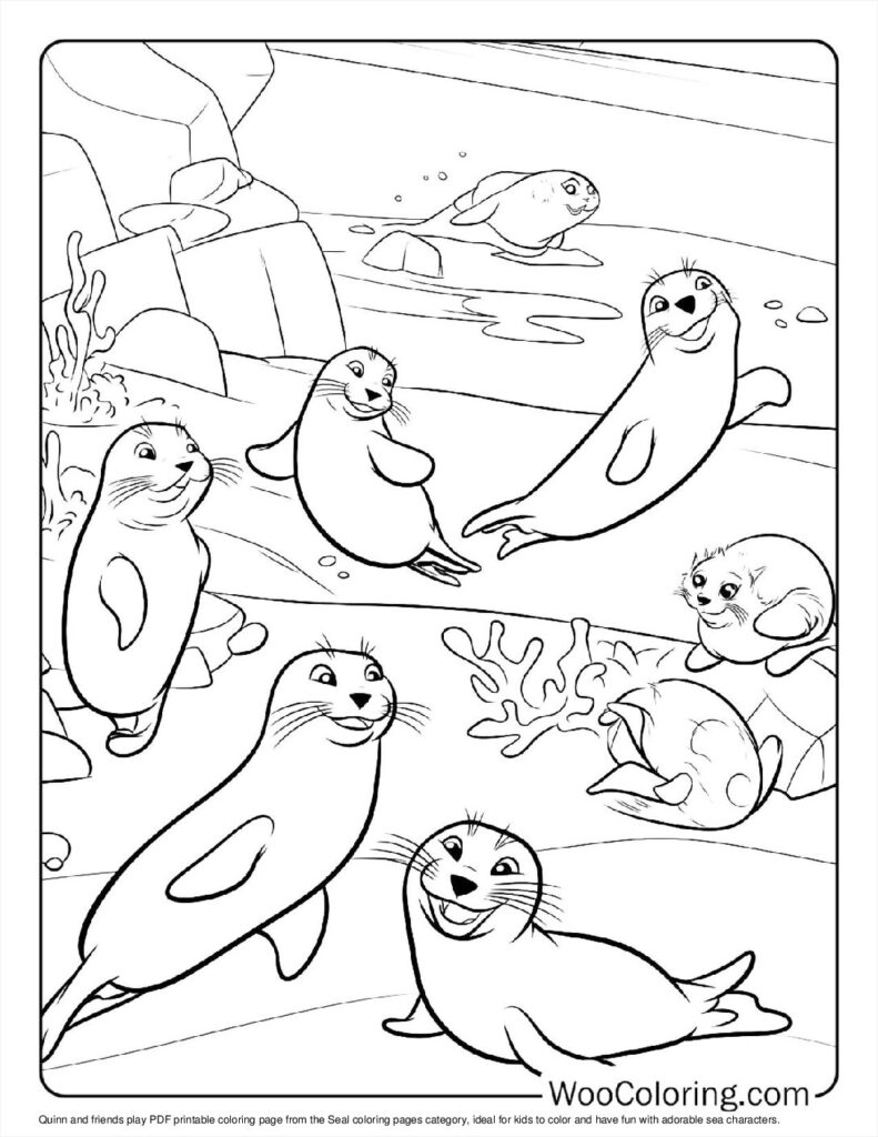 100  Seal coloring pages  Free PDF To Print  - 79