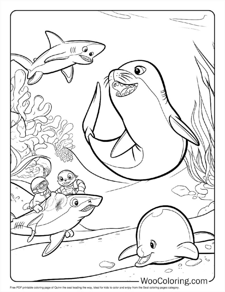 100  Seal coloring pages  Free PDF To Print  - 6