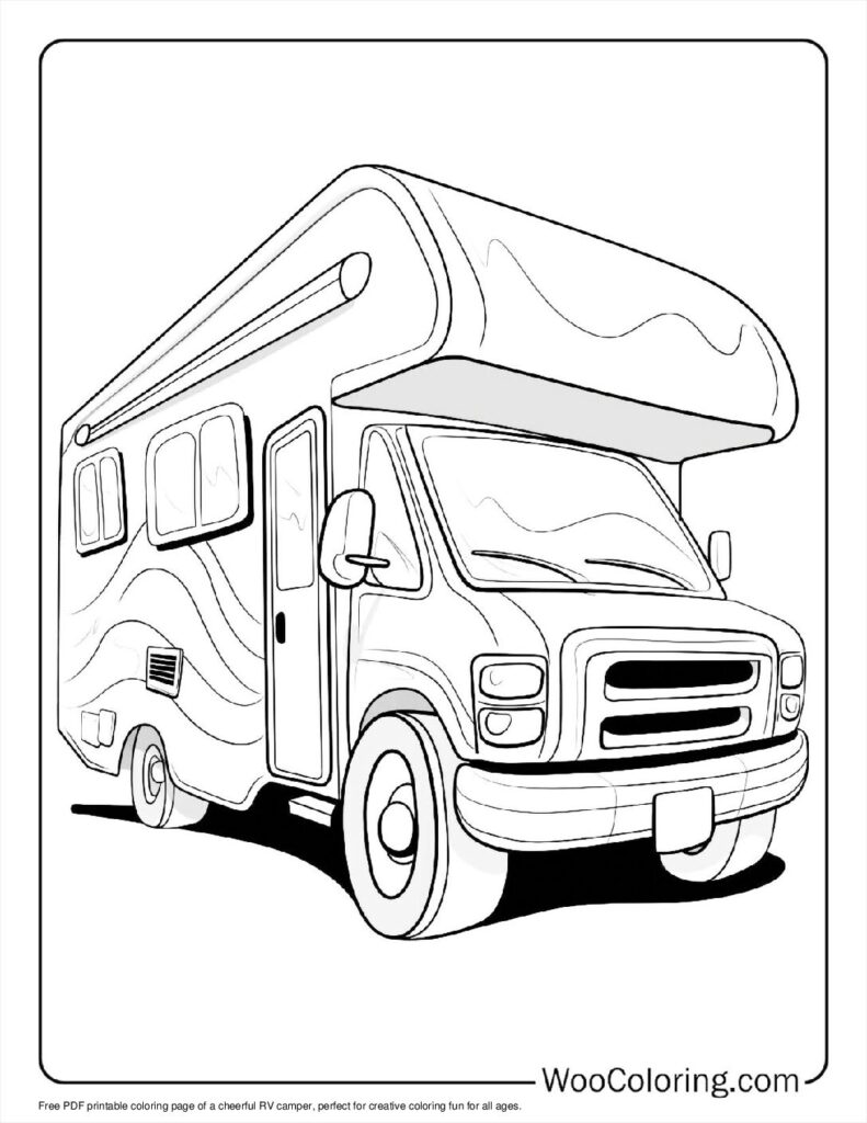 100  Camper   RV coloring pages  Free PDF To Print  - 32