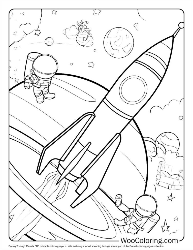100  Rocket coloring pages  Free PDF To Print  - 81