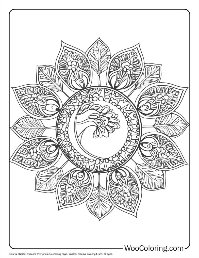 100  Peacock coloring pages  Free PDF To Print  - 35