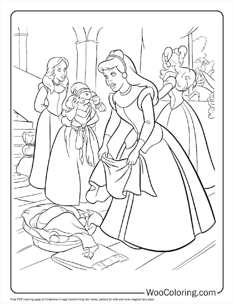 Rags and Riches Coloring In For Kids
