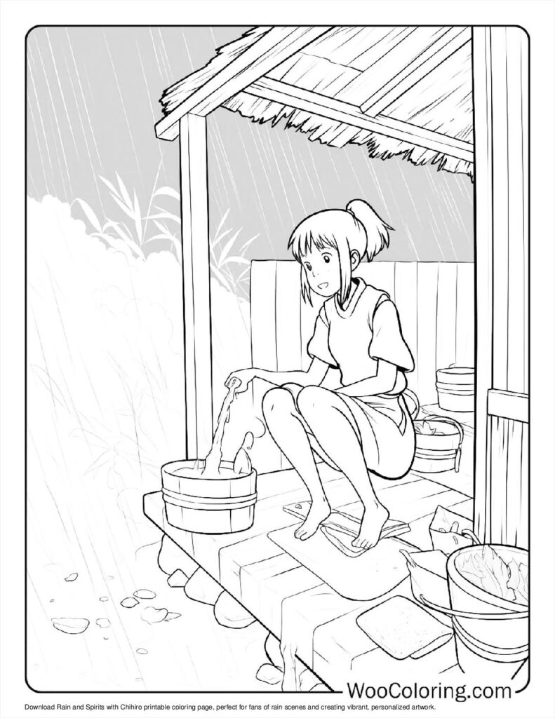 100  Rain coloring pages  Free PDF To Print  - 59