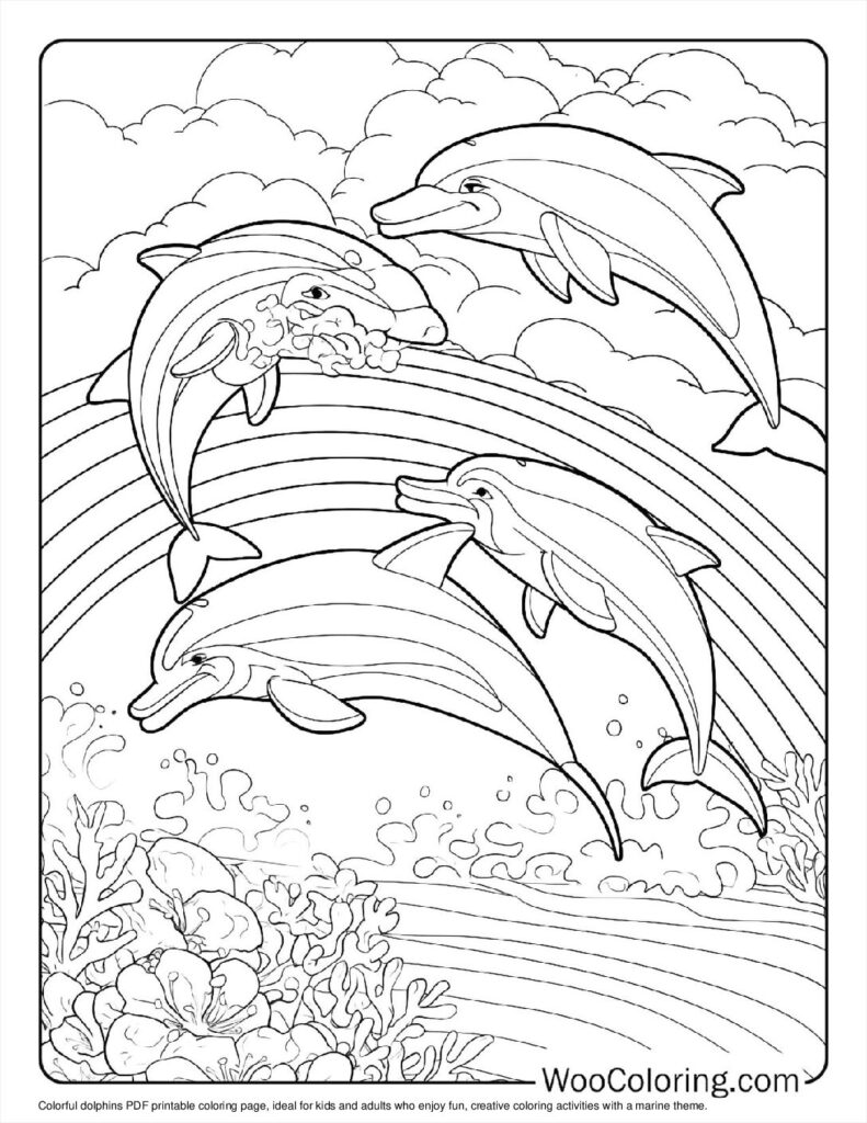 100  Dolphin coloring pages  Free PDF To Print  - 39
