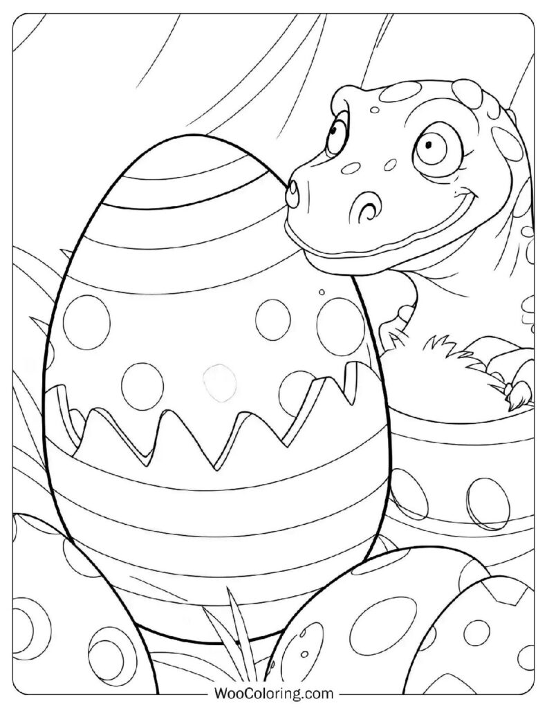 Rainbow Egg Holding a Baby Maiasaura