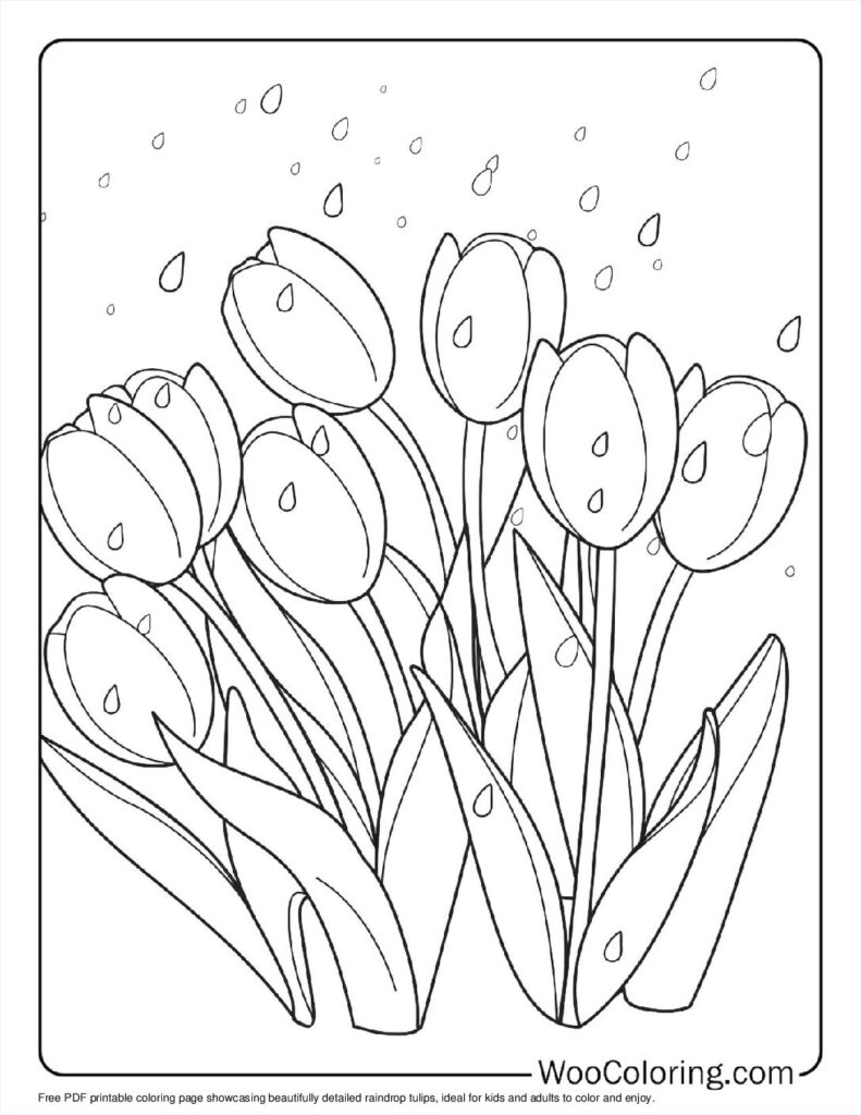 100  Tulip coloring pages  Free PDF To Print  - 26