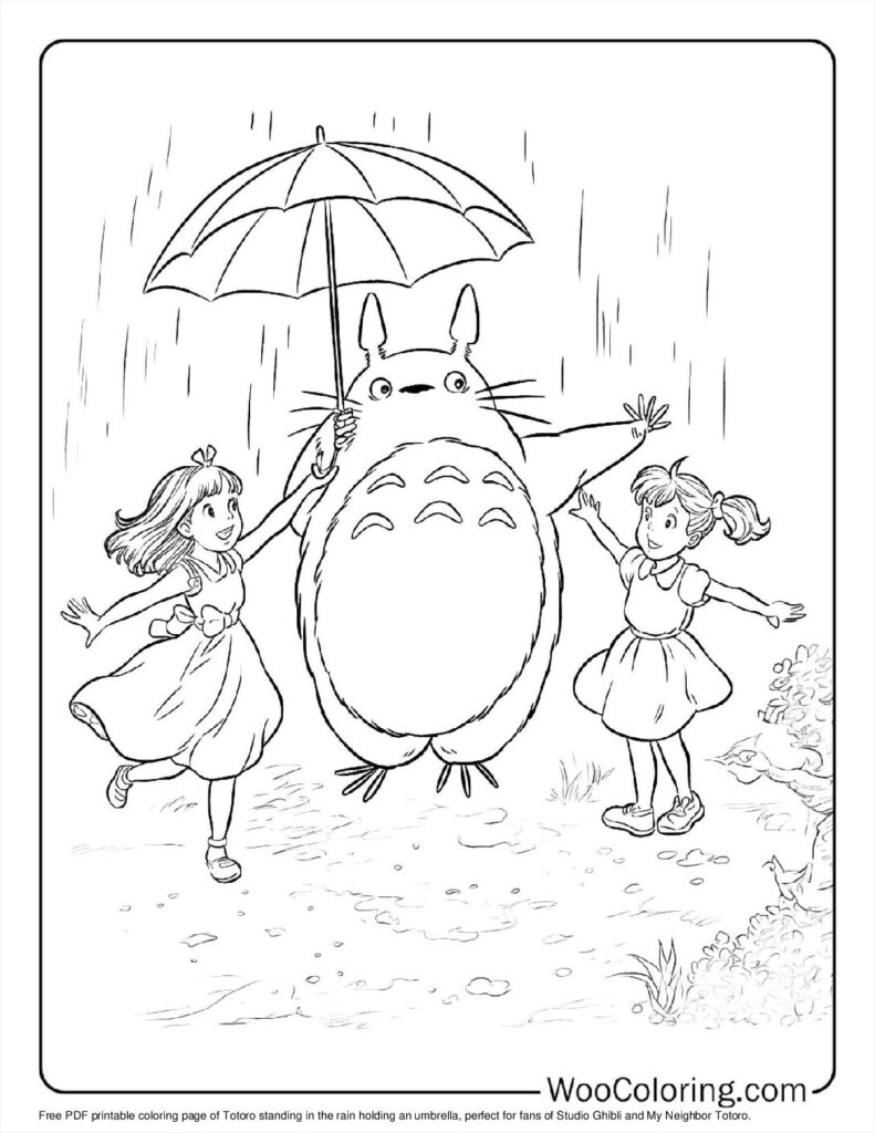 100  Totoro coloring pages  Free PDF To Print  - 31