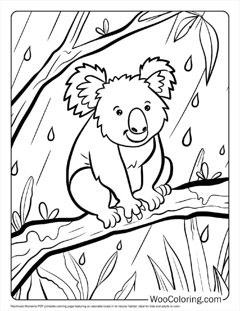 100  Koala coloring pages  Free PDF To Print  - 81