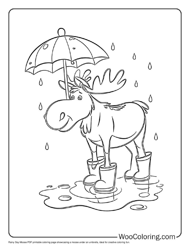 100  Moose coloring pages  Free PDF To Print  - 29